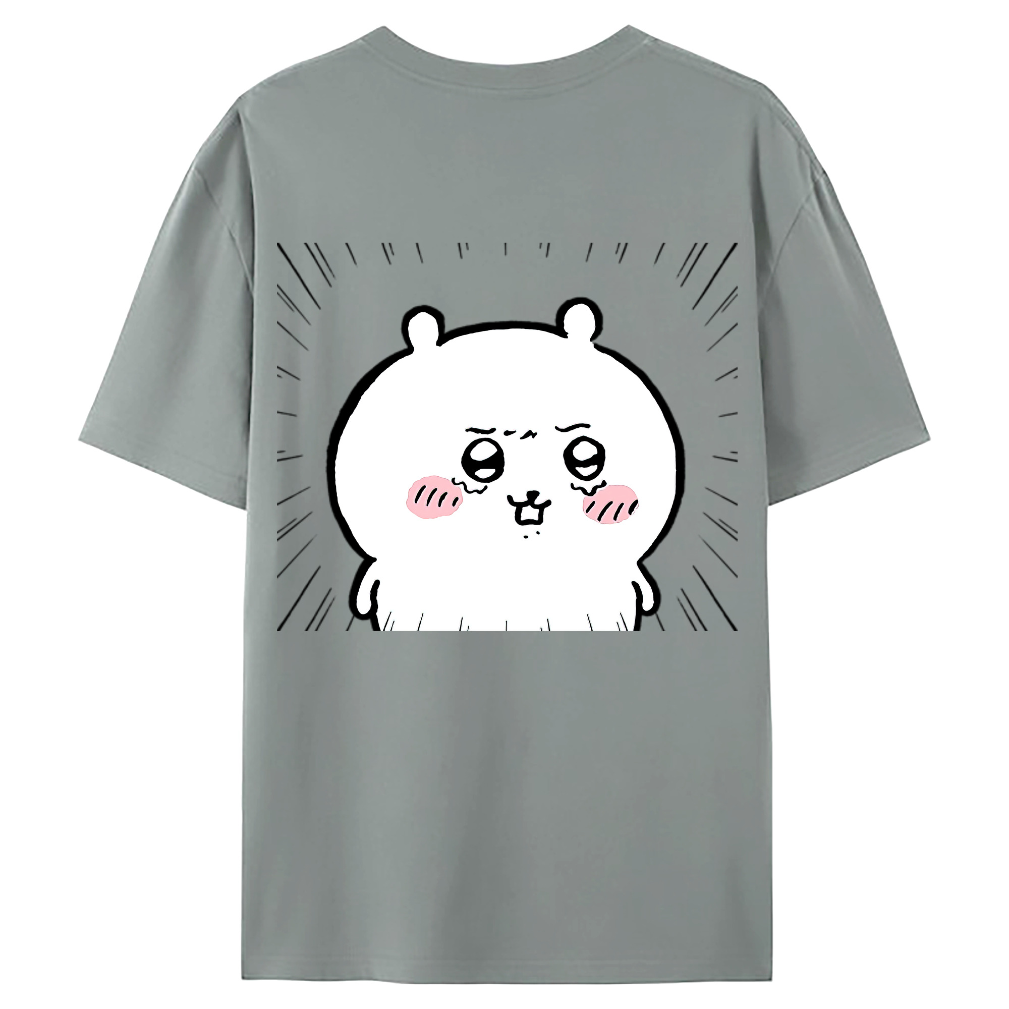 （画像用） ちいかわ ちいかわ Chii-kawa chiikawa 綿100％ メンズ半袖Tシャツ（バックプリント） 通気性